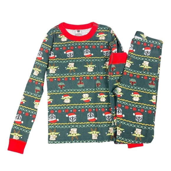 Hanna Anderson 140 10 Years Unisex Holiday Star Wars Long John Pajama set - Picture 1 of 9